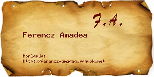 Ferencz Amadea névjegykártya