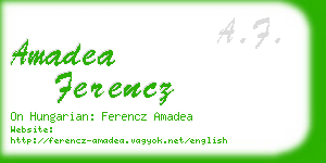 amadea ferencz business card